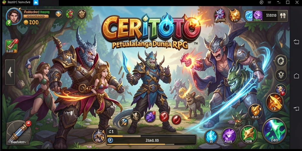 Screenshot menampilkan pemain beraksi dalam pertarungan epik di CERITOTO.