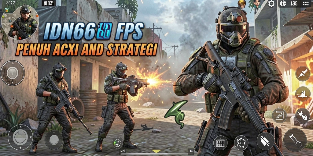 Screenshot menunjukkan aksi mendebarkan dalam permainan FPS.