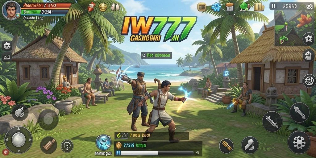 Screenshot IW777 menampilkan karakter lucu dan gameplay menyenangkan.