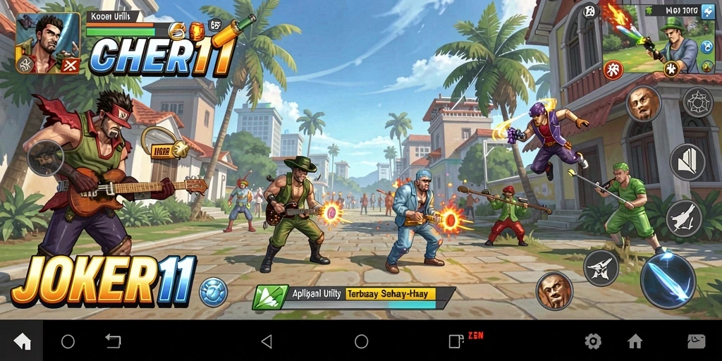Tampilan utama aplikasi JOKER11 yang menunjukkan berbagai fitur utility.
