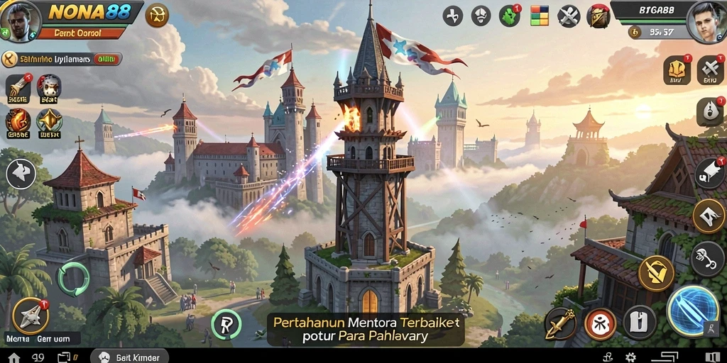 Gameplay Tower Defense seru dengan strategi menara yang mendebarkan.