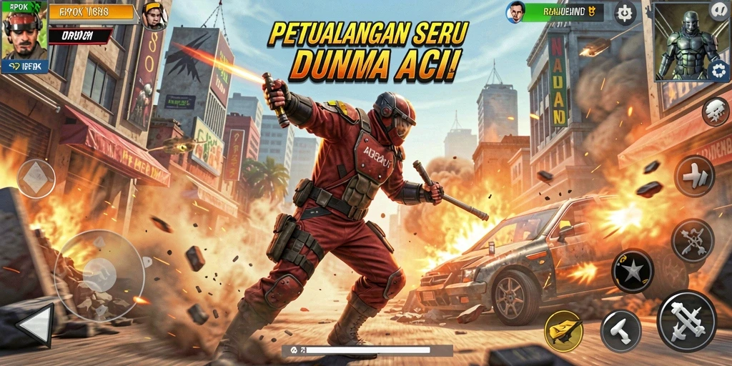 Screenshot RPOK menampilkan aksi pertempuran yang intens dan karakter yang dinamis.