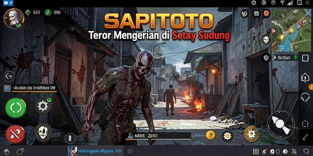 Gameplay mencekam di SAPITOTO dengan hantu yang muncul tiba-tiba.