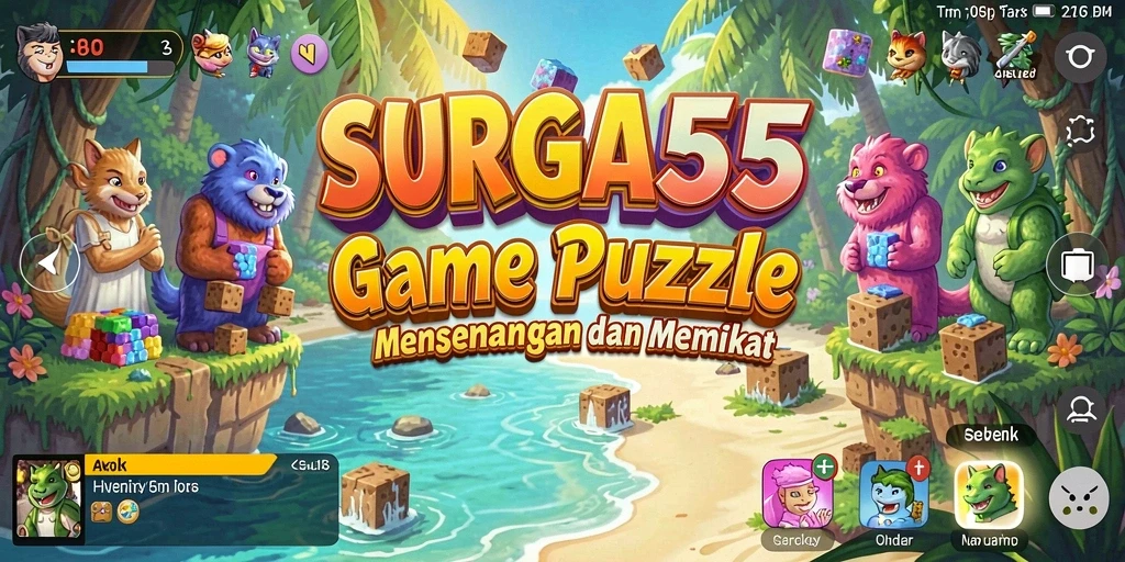 Screenshot gameplay SURGA55 dengan berbagai teka-teki menarik.