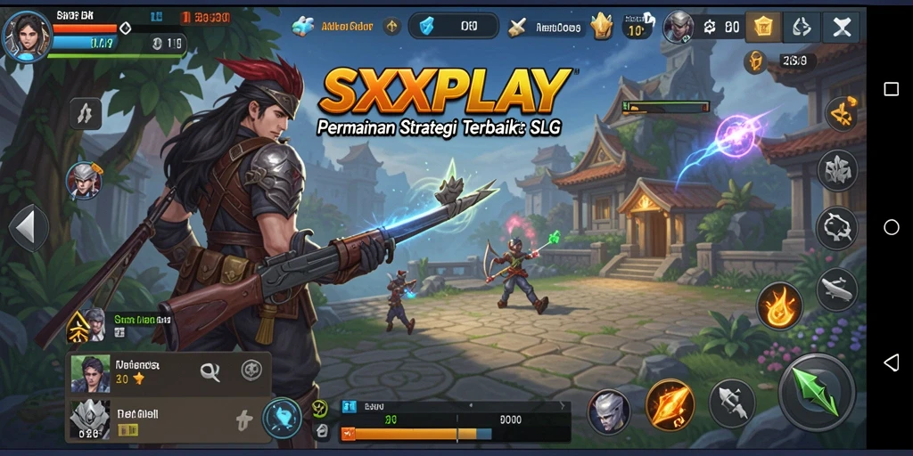 Screenshot utama SXXPLAY menampilkan pertempuran strategi yang mendebarkan.