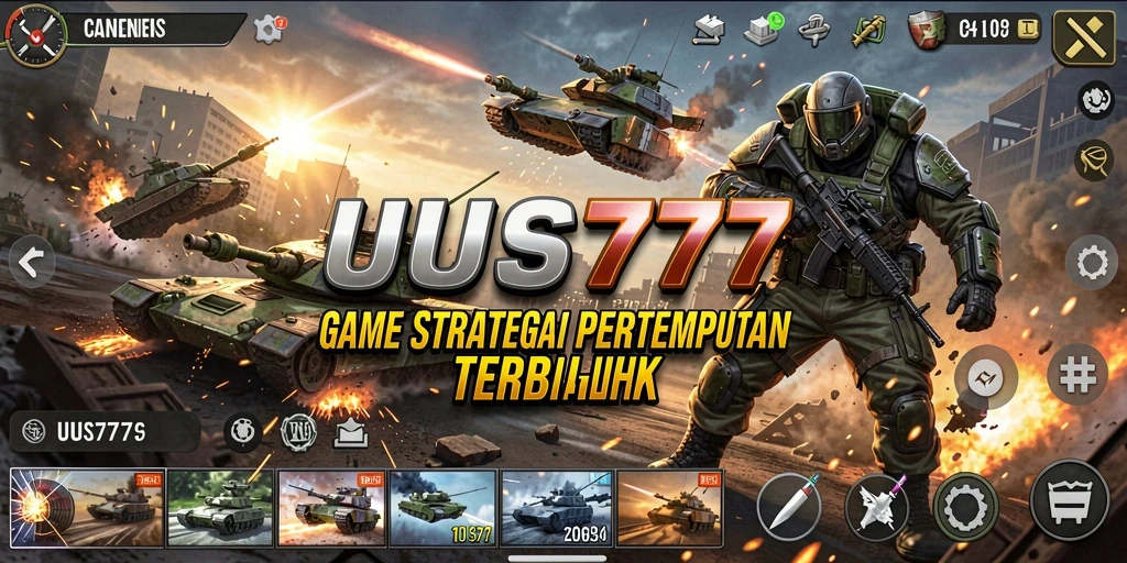 Screenshot gameplay UUS777 menampilkan aksi pertempuran strategi yang menegangkan.